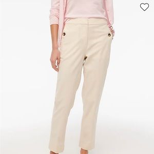 NWT- jcrew factory linen cotton elastic back sailor pant